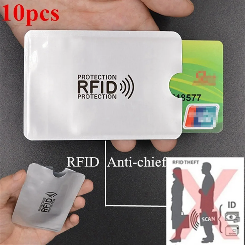 10 шт. алюминиевая фольга защита от дегазации чехол для карты RFID защитная сумка NFC