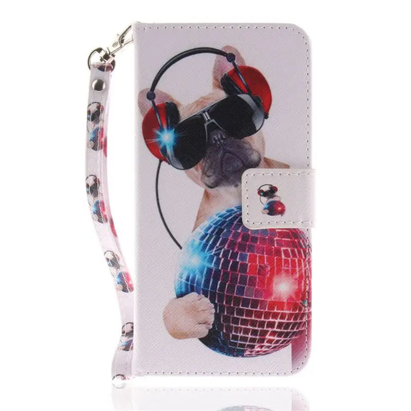Fashion Dog Чехол для samsung Galaxy Note 9 8 S9 S8 A6 плюс j3 j5 Prime A3 A5 окрашенные таинственный Кот Волк кошелек Чехол D26G - Цвет: Fashion Dog
