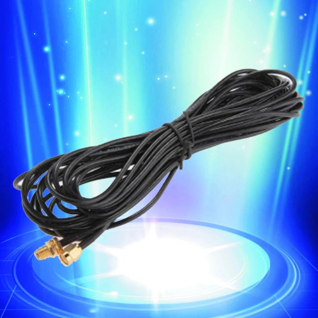 Высокое качество 6 м Стандартный RP-SMA мужчин и женщин MF Jack Wifi антенна свинцовый Удлинительный кабель жила провод позолоченный для Wi-Fi роутер черный