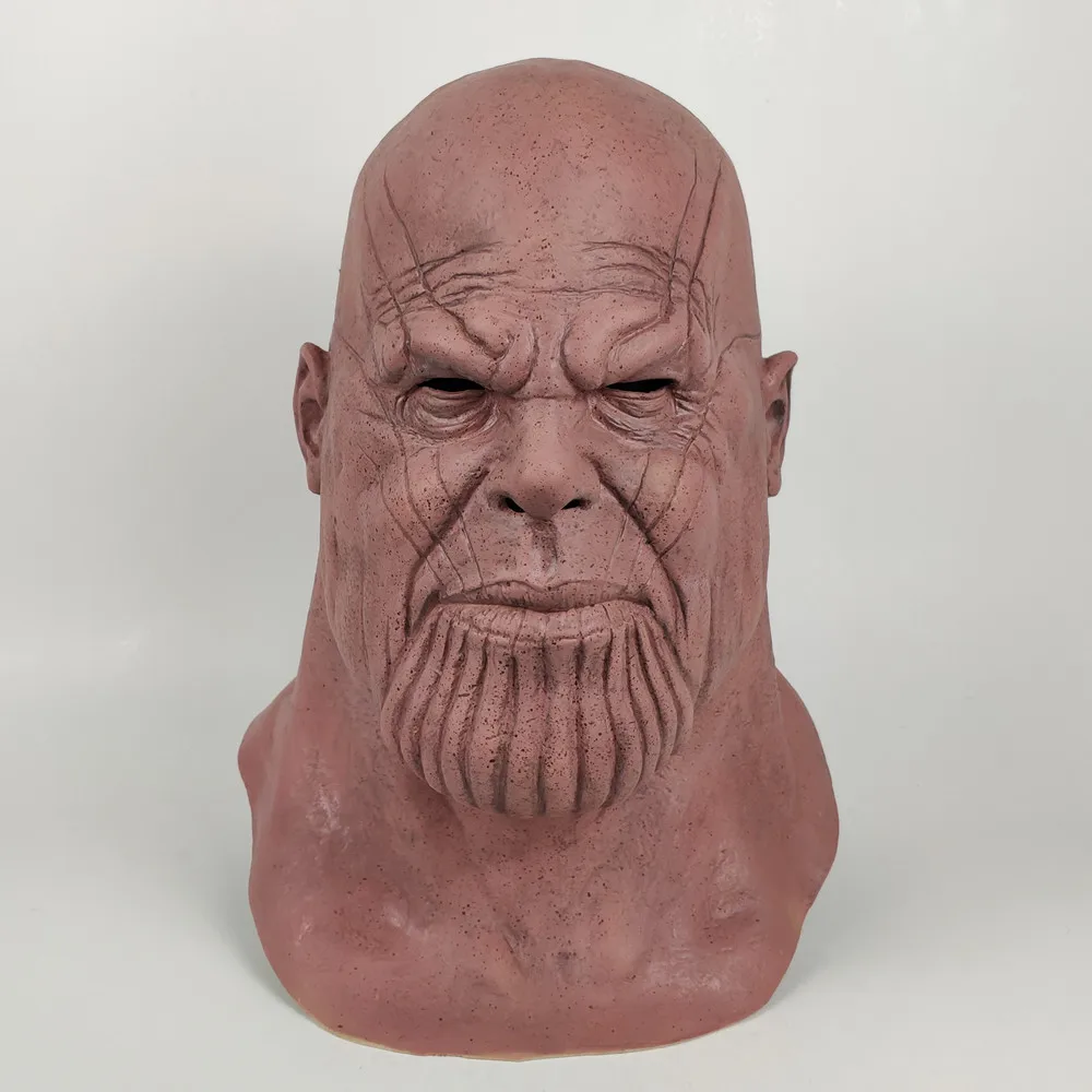 Thanos Mask Cosplay Latex Helmet Avengers Infinity War Movie Halloween Costume Party Prop Accessory | Тематическая одежда и