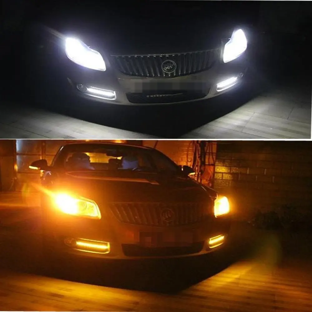 Новинка! 2 шт. 12 В 1157 BAY15D 3157 7443 3528 60 SMD двойной цвет желтый/белый с переключателем