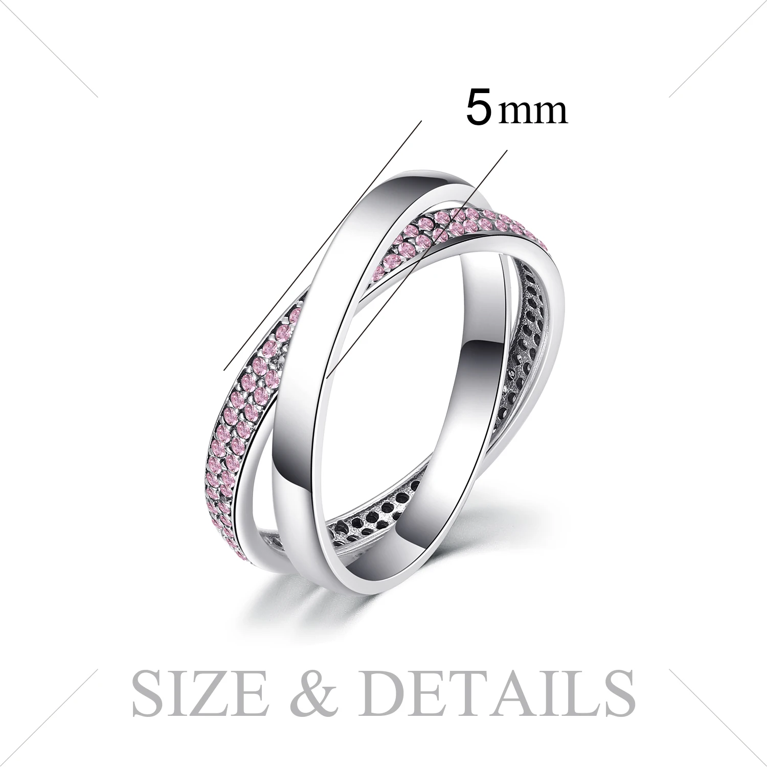Jewelrypalace стерлингового серебра 925 Serenity любовь кольцо Новая мода Серебряные кольца