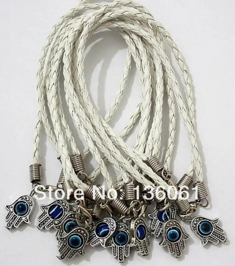 10 шт. винтажный Серебряный Демон глаз хамса ручной смешанный цвет переплетения