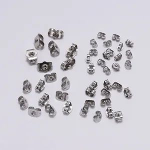 Стопор для сережек из нержавеющей стали, стопор для сережек-гвоздиков, принадлежности для бижутерии, аксессуары для поделок, 100 шт.лот