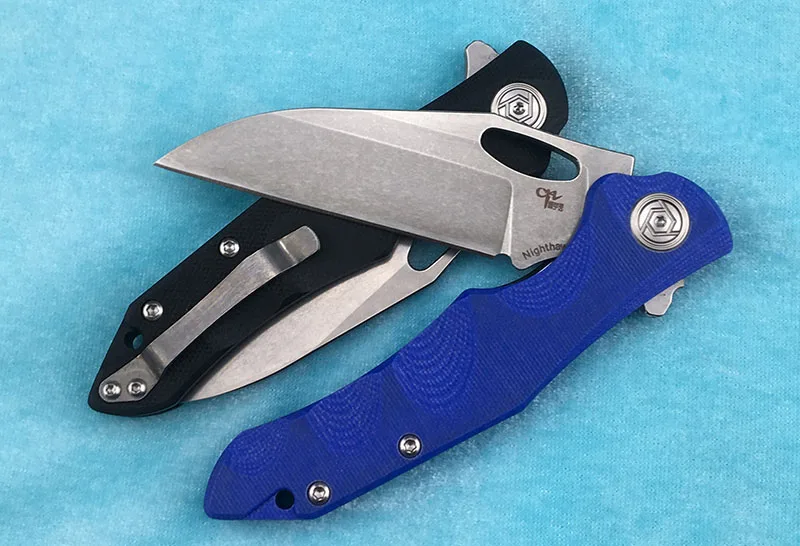 

CH NIGHTHAWK version Flipper folding knife D2 blade G10 handle ball bearing outdoor camping fruit knife EDC tool
