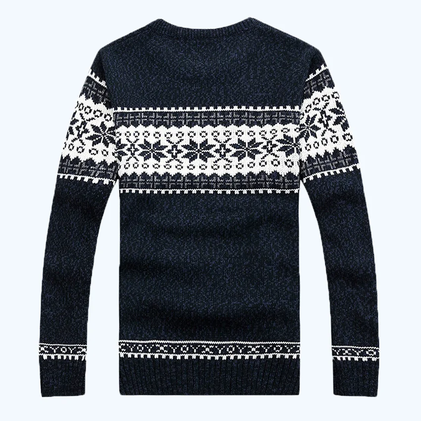 Бесплатная доставка зимние мужские пуловеры Свитера с принтом снега вязаный