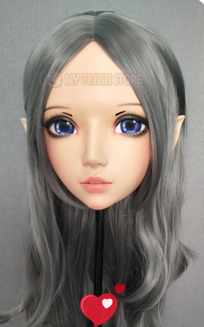 (XiaoEr03) Женская милая девочка каучуковые полуголовы кигуруми BJD глаза Трансвестит