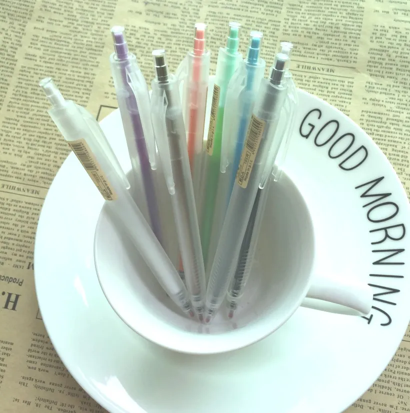 4 шт./лот черные чернила 0 5 мм гелевая чернильная ручка для школы офиса поставка