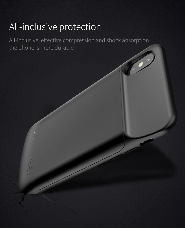 Чехол для зарядного устройства для iPhone X XS MAX XR чехол для аккумулятора power Bank чехол для зарядки s зарядное устройство ультра тонкий внешний чехол