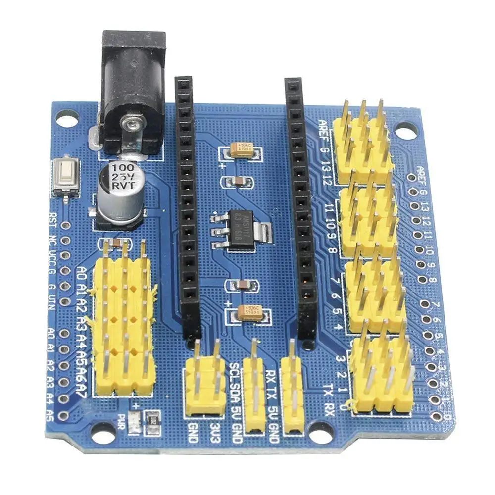 Плата совместимая с контроллером NANO I/O датчик расширения Shield Module для Arduino UNO R3 Nano