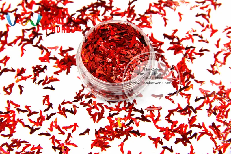 Лазерная красная обувь TCA300 Золушки на высоком каблуке 6 мм блестящая Пыль для