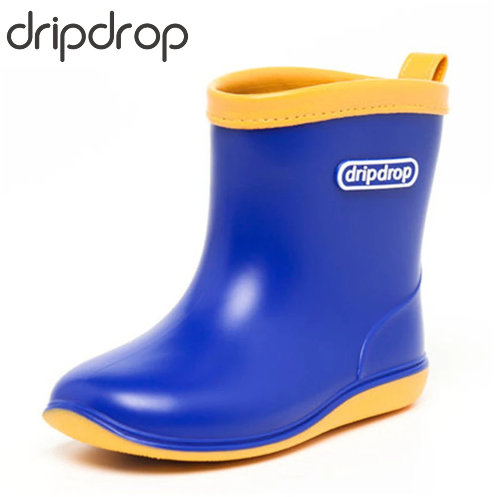 DRIPDROP Резиновые сапоги из ПВХ для Детей Водонепроницаемые до середины икры