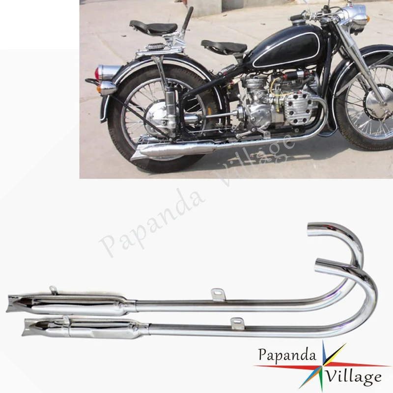 Мотоциклетный хромированный выхлопной глушитель Fishtail 24 л.с. ретро 750cc выхлопные