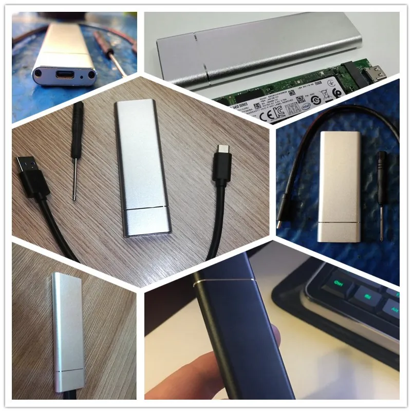 USB 3,1 к M.2 NGFF SSD 6 Гбит/с корпус переносного жесткого диска адаптер карты внешний корпус чехол для m2 SSD SATA USB 3,1 2230/2242/2260