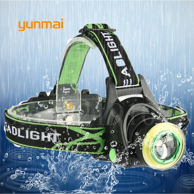 Yunmai 10000lm налобный фонарь с зумом USB новый XM T6 COB фара светодиодный фонарик