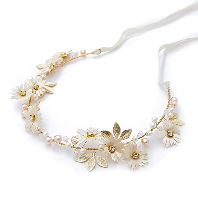 Baby Girls Small Daisy Flower Headband Floral Wreath Photography Prop Party Gift Evening Dress Accessories image 3