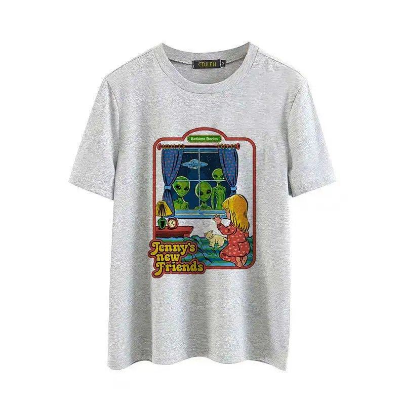 Корейская одежда 90s винтажная женская футболка 80s Tumblr Женская Футболка женская забавная уличная одежда женские Дженни новые друзья футболка