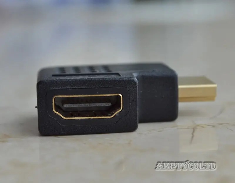 KELUSHI штекер к женскому M/F HDMI правый угол 90 градусов адаптер кабель соединитель