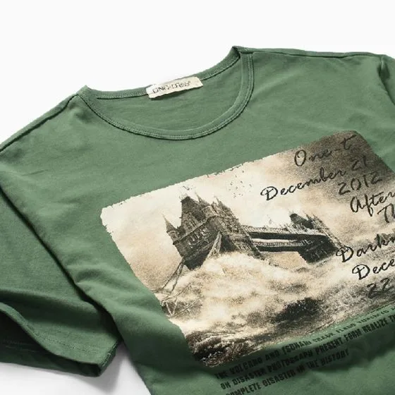 The new summer 2014 men's clothing han edition cultivate one's morality leisure round collar short sleeve T-shirt | Мужская