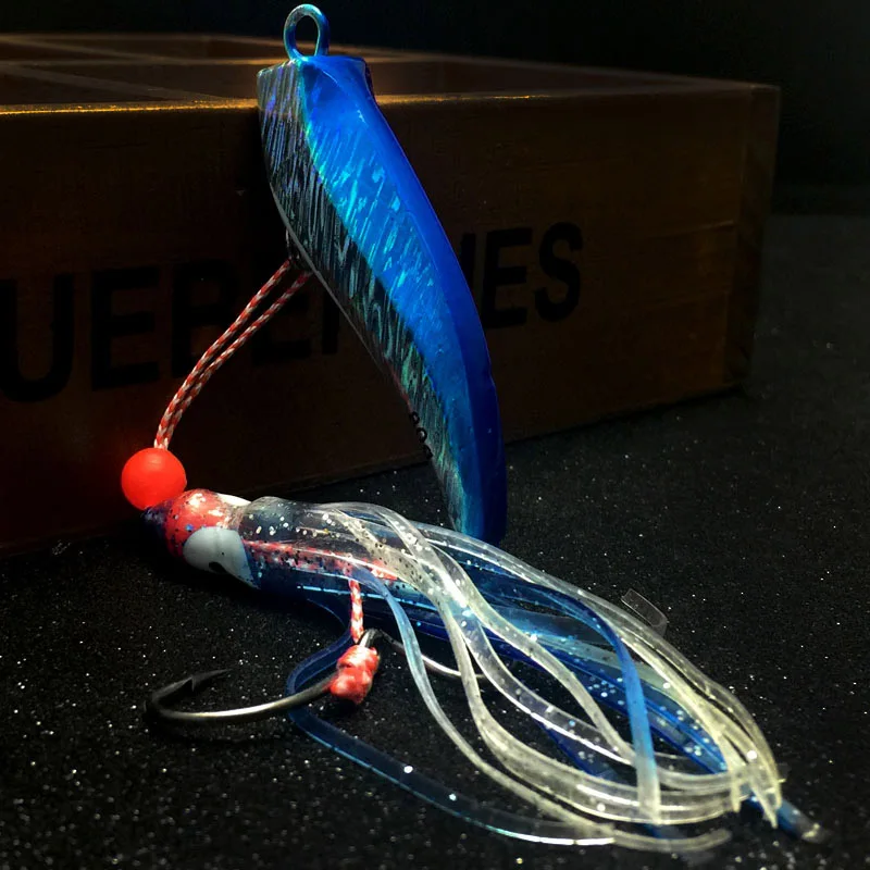 Blue 80g Octupus головка привести джиг 80 г приманки джиг прикормы Блесен голову Отсадки Рыбалка - Цвет: Blue 80g