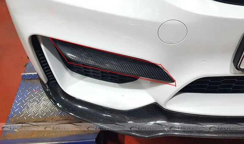 Вставки для переднего верхнего бампера из углеродного волокна подходят BMW F80 M3 F82
