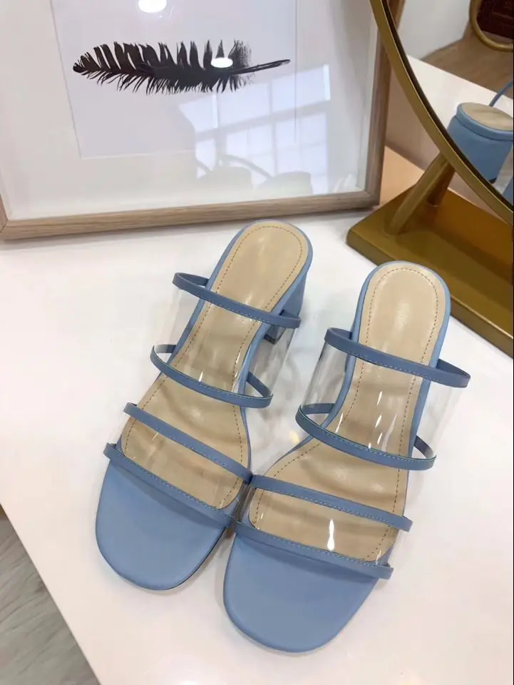 Женская обувь без шнуровки на высоком каблуке из натуральной кожи с прозрачной