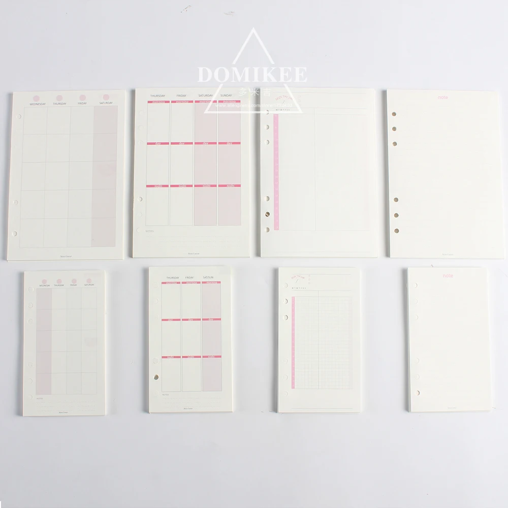 Новый мультфильм красочные 6 отверстий Спиральные Ноутбуки Замена внутреннего