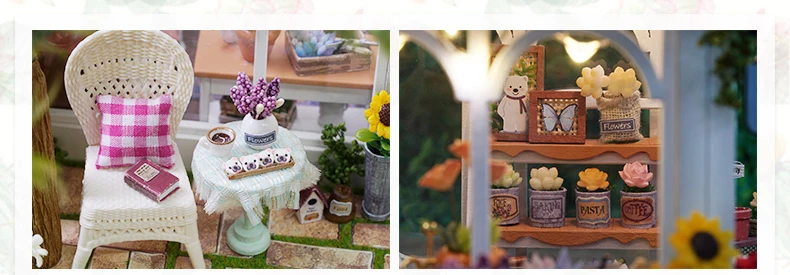 Cutebee DIY миниатюрный дом с мебели миниатюрный дом модель строительные блоки мебель segunda guerra mundial A063