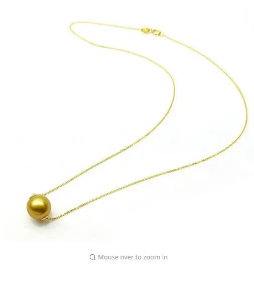 AAA жемчужное ожерелье из южного моря 18K желтое золото 10-11 мм Сертификат GGG |
