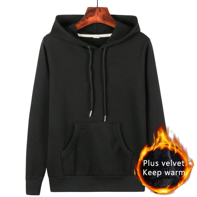Black plus velvet Толстовка женская свободная повседневная красный черный белый с длинными рукавами harajuku толстовки пуловеры плюс размер одежды весна осень зима - Цвет: Black plus velvet