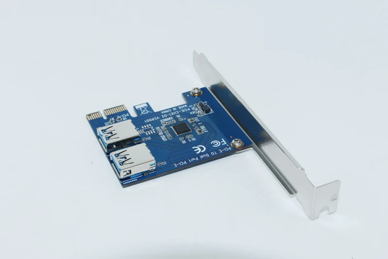Плата расширения PCIE PCI на 2 порта переходник для контроллера концентратора USB 3 0