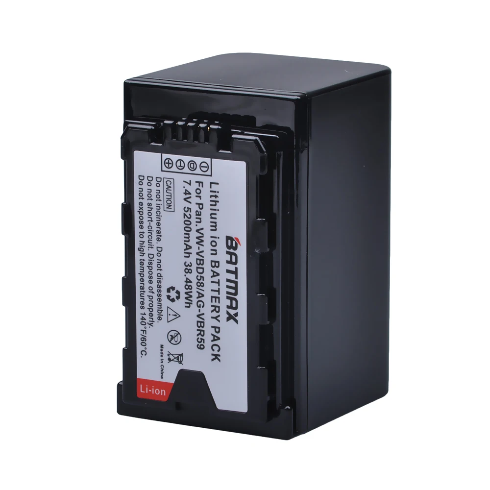 Аккумулятор Batmax 3pc VW-VBD58 VBD29 VBD58 VBD78 VBD55 + быстрое двойное зарядное устройство с