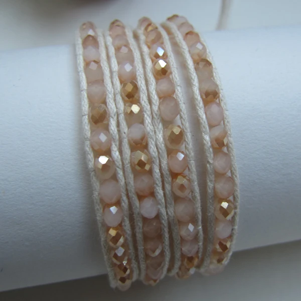 Бесплатная Доставка! Ручной работы граненый 4 мм Чистый золотой/теплый белый