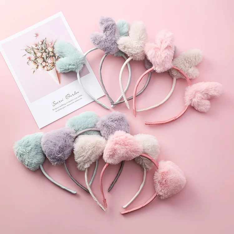 Korean Cute Girls Plush Headband Cat Ears Hair Band Antler Hairband Accessories Children Headwear Head HairBands | Детская одежда и