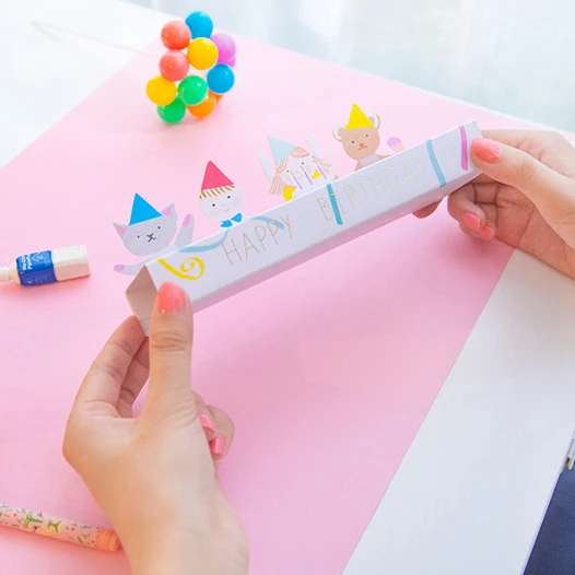 Креативная трехмерная открытка на день рождения 5 шт./лот милые Мультяшные