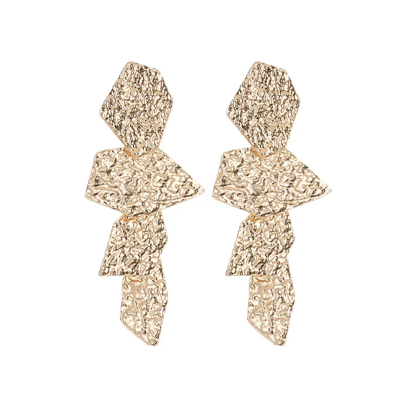 Big vintage Hyperbole Long Drop Earrings for Women Girls Dangle Hanging Geometric Pendant Jewelry Wedding Party Gifts | Украшения и