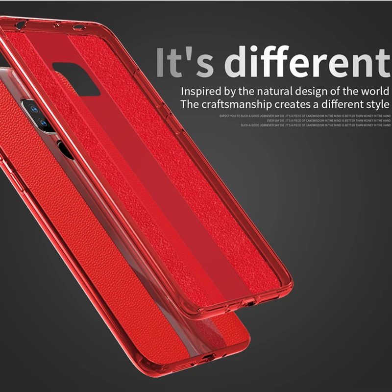 Luxury Hybrid Case For Huawei Mate 20 Pro Leather Soft Silicone Plexiglass Armor 20X Phone Back Cover |