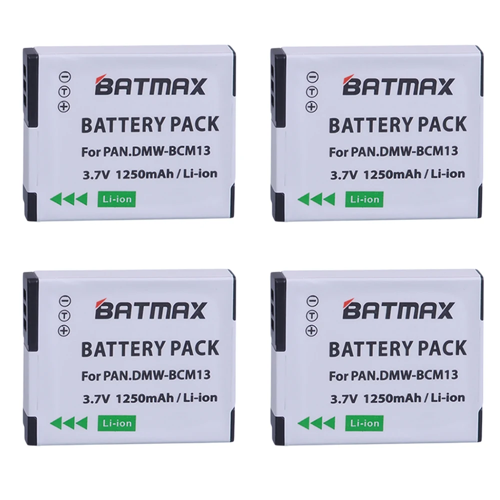 4 шт. DMW-BCM13E BCM13 батареи для Panasonic Lumix ZS40 / TZ60, ZS45 / TZ57, ZS50 / TZ70, ZS27 / TZ37 и TZ41