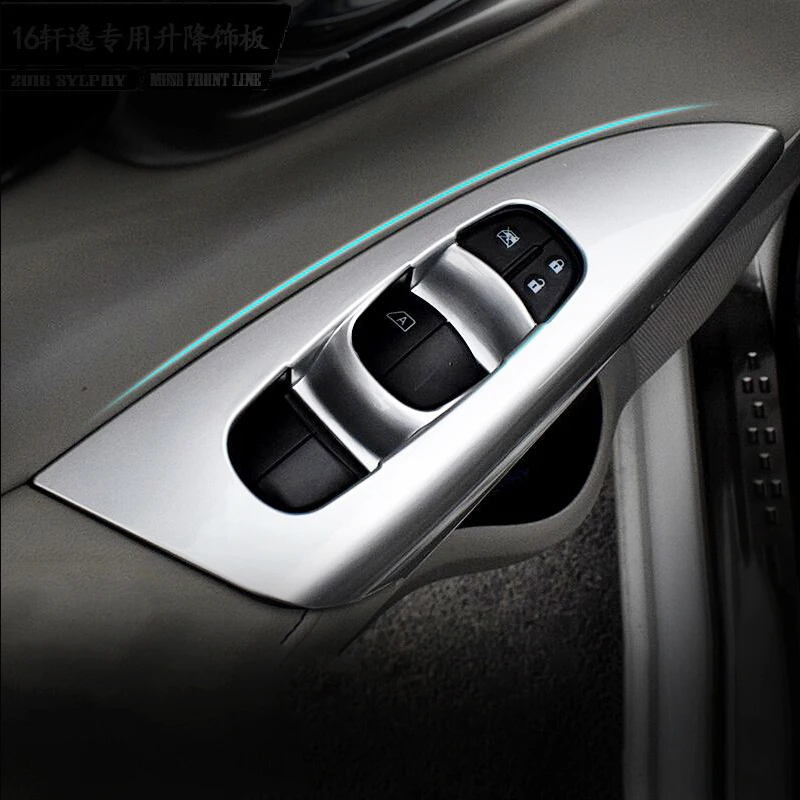 Матовый АБС пластик для Nissan Sentra 2016 2017 2018 панель управления дверным и оконным