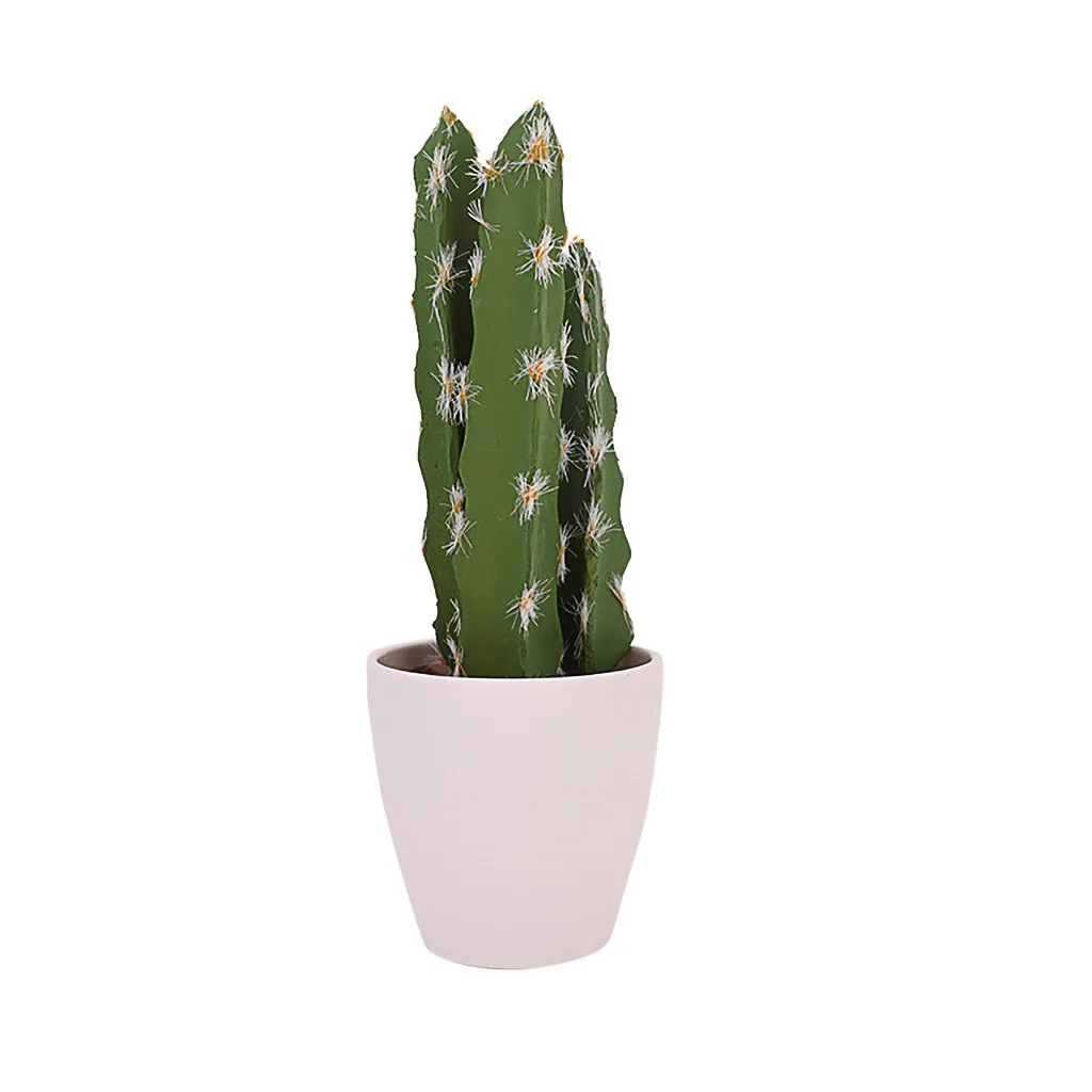 Artificial plant bonsai Simulated Potted Cactus Green Plant Flower Art Home Decor A90402 | Дом и сад