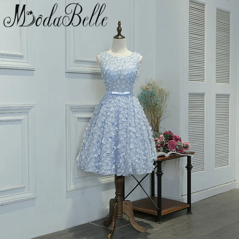 Modabelle Robe Courte уникальные платья с объемными цветами кружевные короткие для
