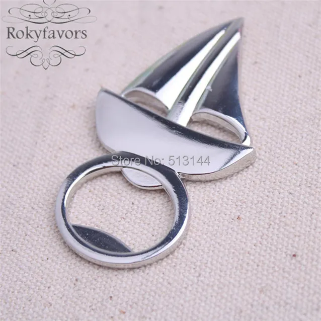 Бесплатная доставка 50 шт. открывалка для бутылок с лодкой идеи свадебной