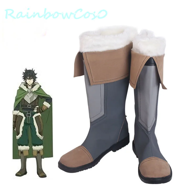 RainbowCos0 Free Ship Cosplay Shoes The Rising of the Shield Hero Naofumi Iwatani Boots Game Anime Halloween | Тематическая одежда