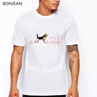 Забавная Дизайнерская мужская футболка EKG Beagle love, летняя модная футболка, Мужская новинка, футболка с принтом Beagle Dog, классные повседневные хипстерские Топы