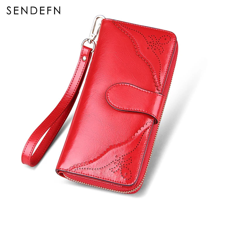 Лидер продаж кошелек бренд Портмоне Разделение кожа Для женщин портмоне