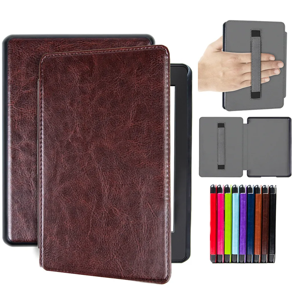 Высококачественный тонкий кожаный чехол Smart Cover для Amazon Kindle Paperwhite 4 с магнитной застежкой для сна/пробуждения уникальный светильник