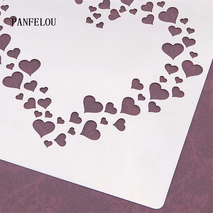 Трафареты для скрапбукинга в форме сердца Пластиковая форма Щит DIY украшения