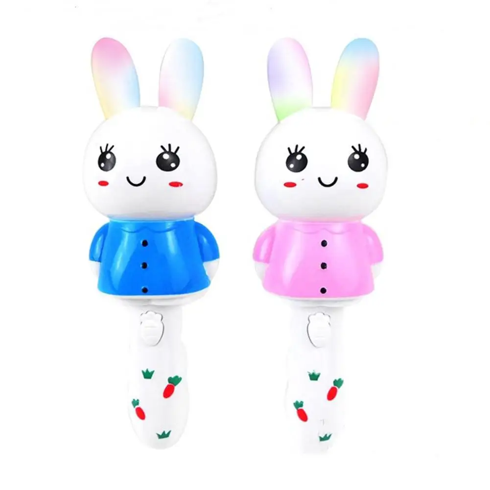 Музыкальные Игрушки для маленьких кроликов, игрушки с мигающими и музыкальными ручными светящимися музыкальными палочками, развивающие игрушки, подарок для детей