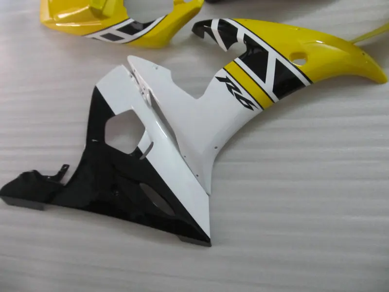 Набор обтекателей для мотоцикла YAMAHA YZFR6 03 04 05 YZF R6 YZF600 2003 2004 2005 ABS Желтый Белый