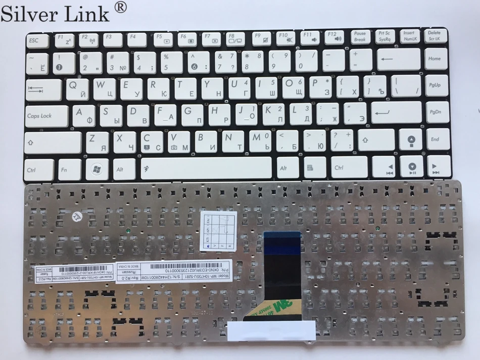 RU Русская клавиатура для ноутбука ASUS U36J U36JC U36S U36SD U36SG U36R U36KI белая